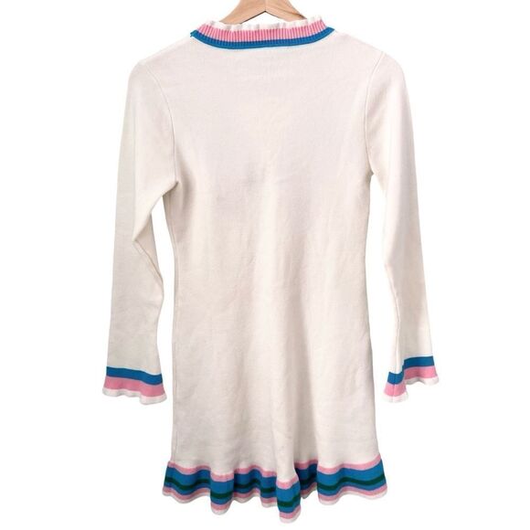 Boho Vibe Parrot Embroidered Mini Sweater Dress in Size Medium - Picture 7 of 14